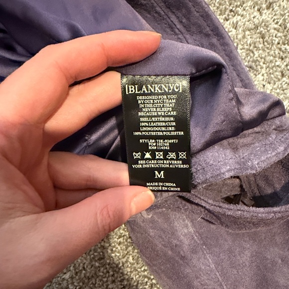 Blank NYC Purple Suede Leather Jacket - Picture 5 of 5